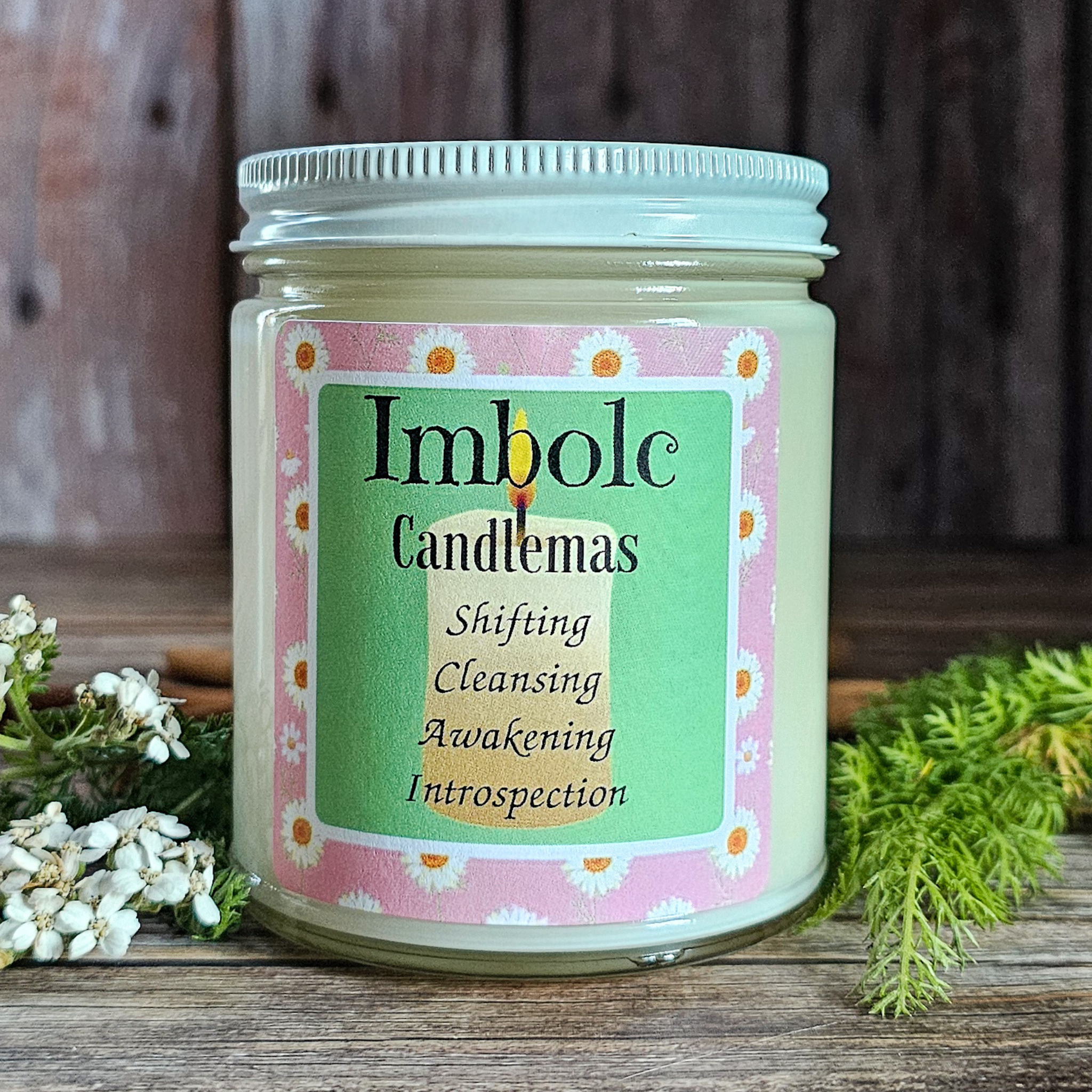 Imbolc Ritual Candle – Cinnamon Spice Soy Candle for Renewal, Cleansing & New Beginnings - Collective Awakening