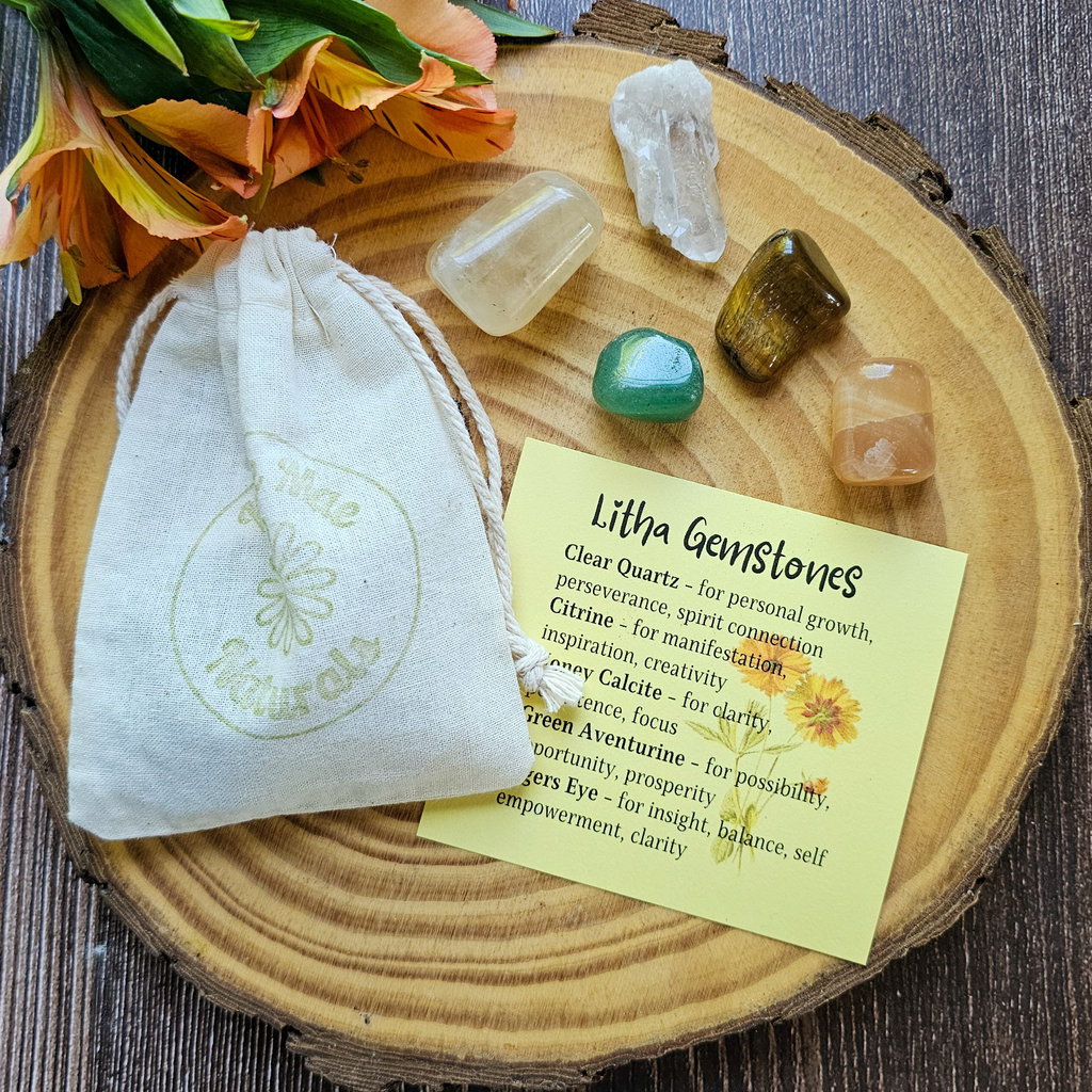 Litha Gemstone Set – Summer Solstice Crystal Collection for Joy, Growth & Solar Energy - Collective Awakening