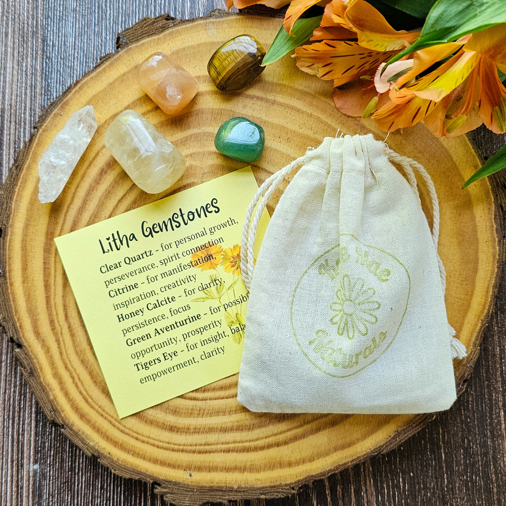 Litha Gemstone Set – Summer Solstice Crystal Collection for Joy, Growth & Solar Energy - Collective Awakening