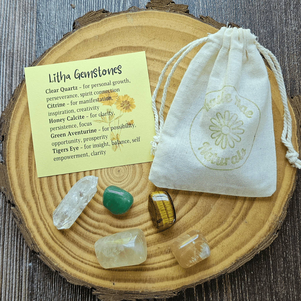 Litha Gemstone Set – Summer Solstice Crystal Collection for Joy, Growth & Solar Energy - Collective Awakening