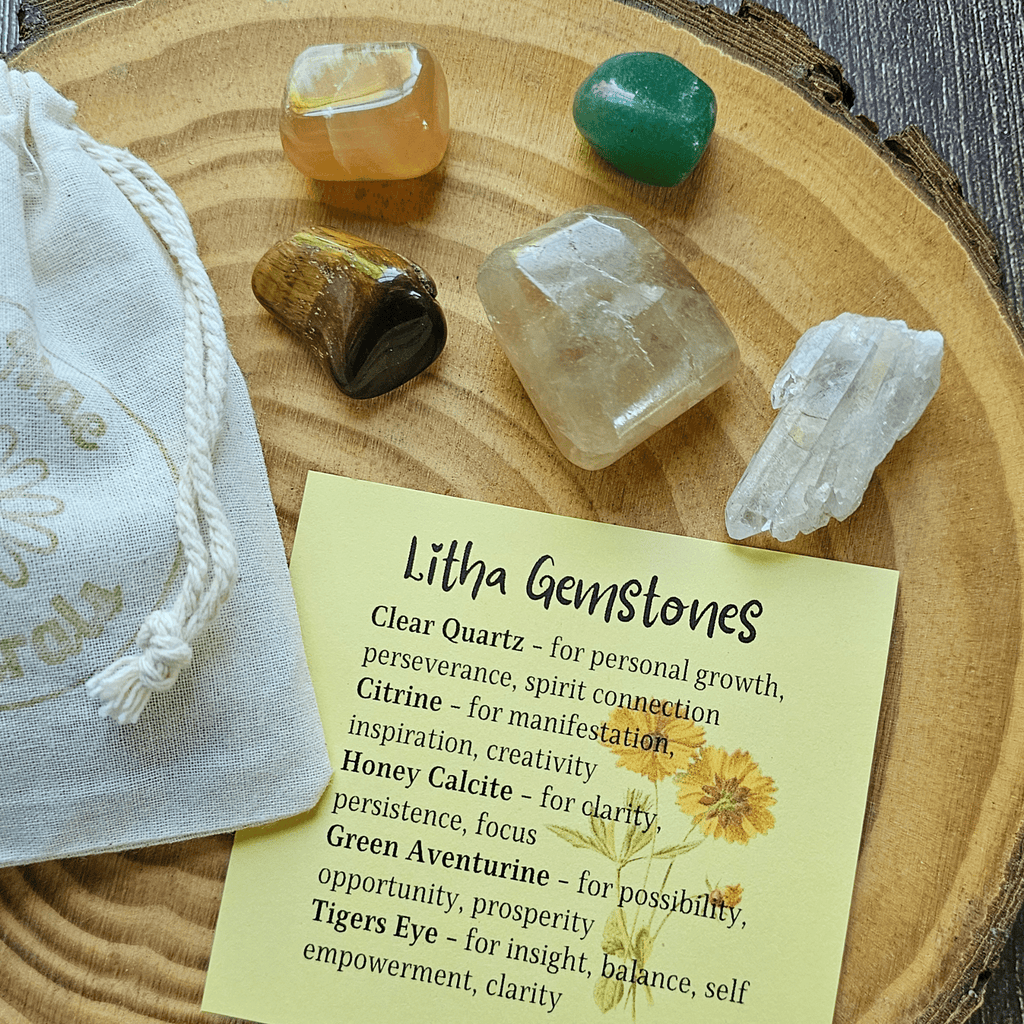 Litha Gemstone Set – Summer Solstice Crystal Collection for Joy, Growth & Solar Energy - Collective Awakening