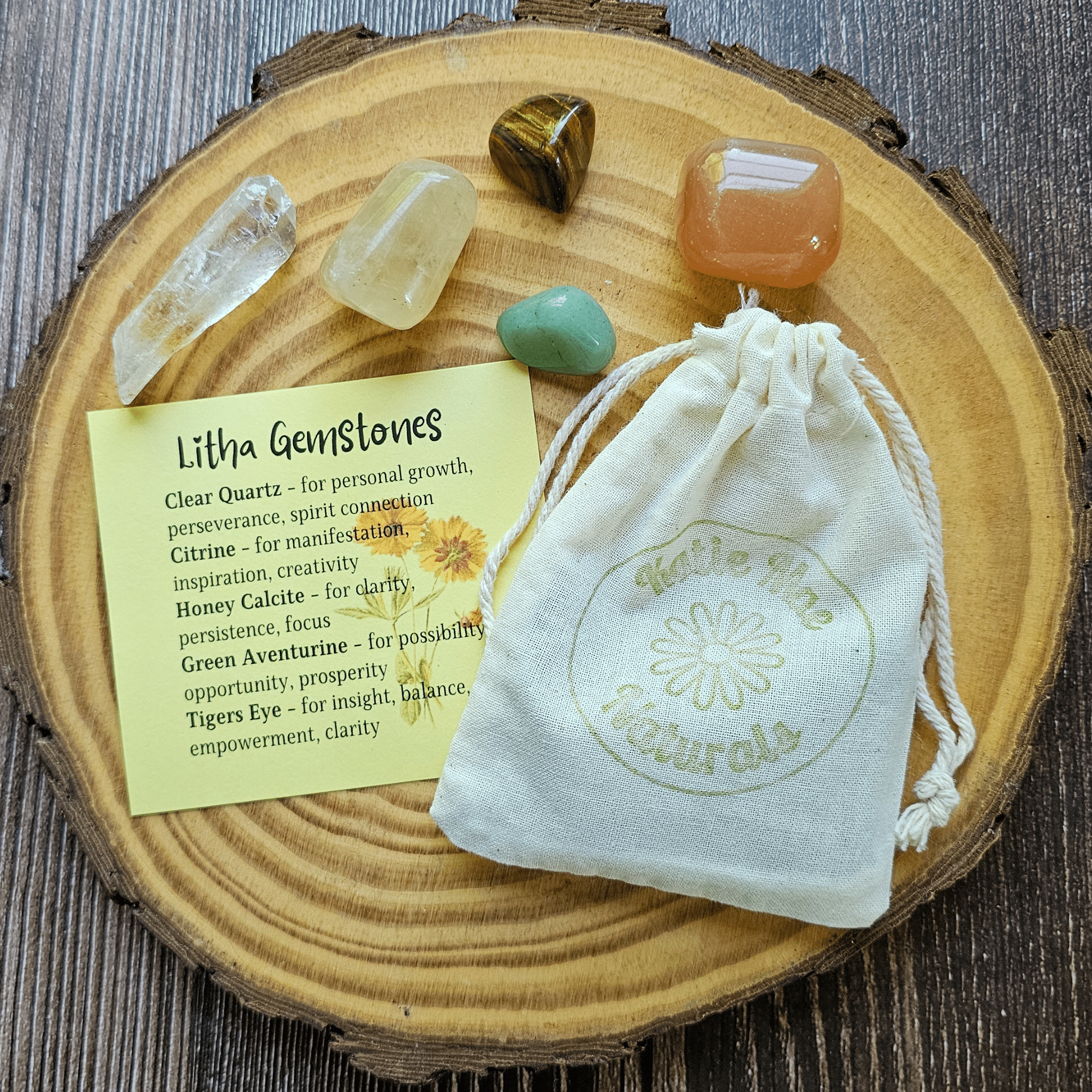 Litha Gemstone Set – Summer Solstice Crystal Collection for Joy, Growth & Solar Energy - Collective Awakening
