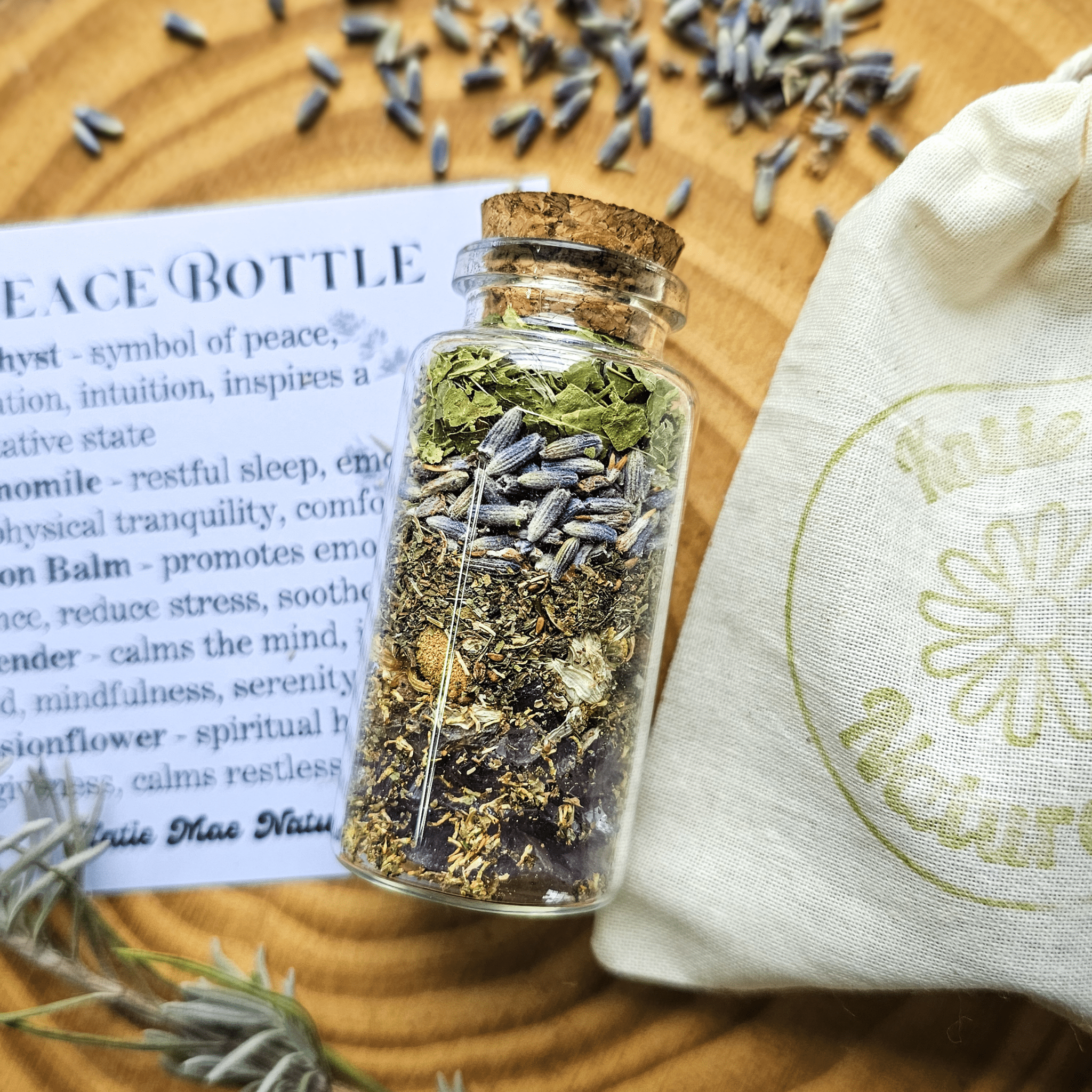 Peace Spell Bottle, Intention Setting for Relaxation and Calm - Collective Awakening