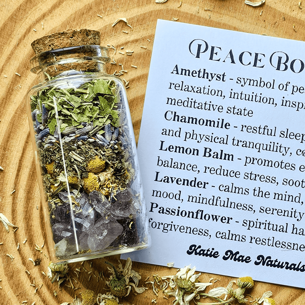 Peace Spell Bottle, Intention Setting for Relaxation and Calm - Collective Awakening
