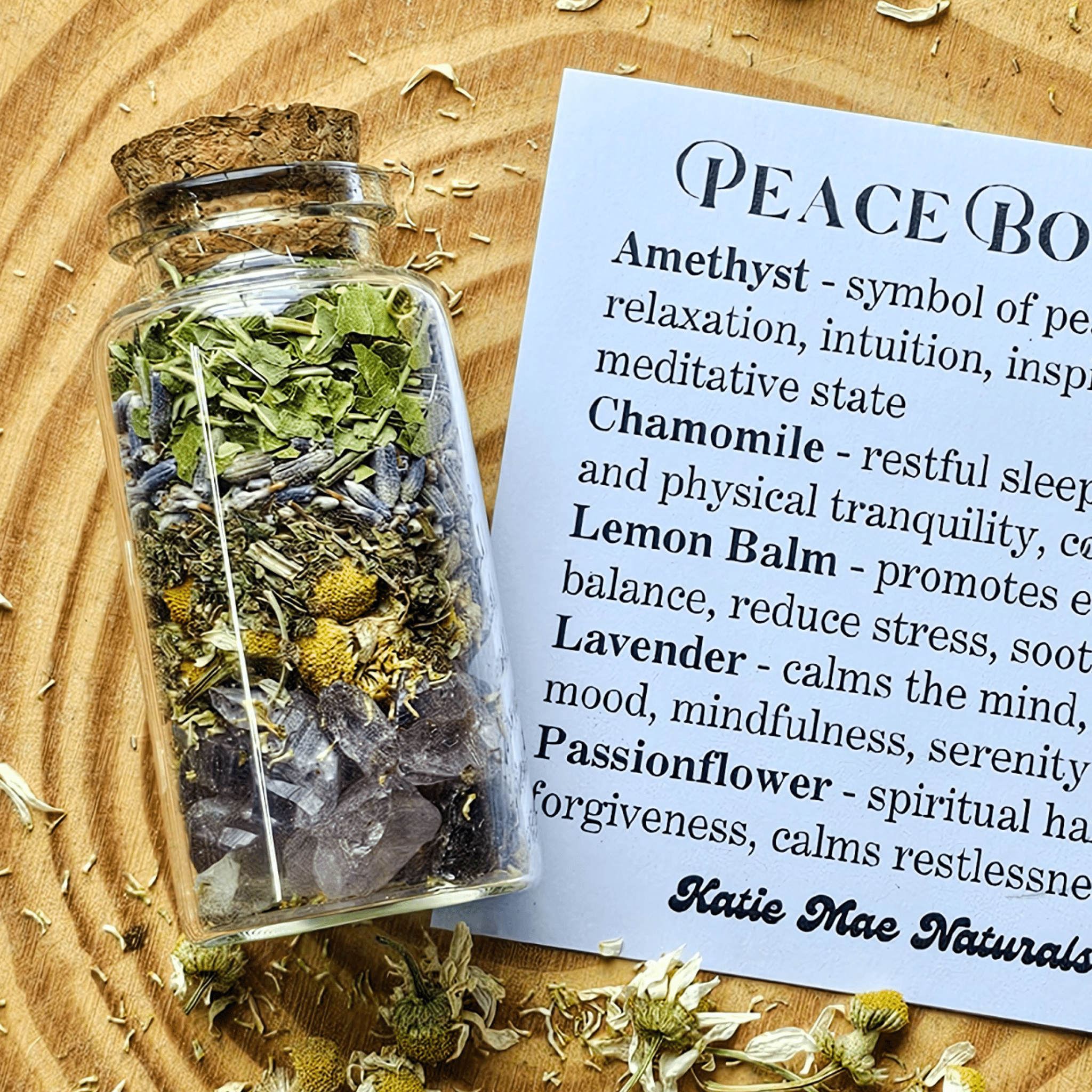 Peace Spell Bottle, Intention Setting for Relaxation and Calm - Collective Awakening