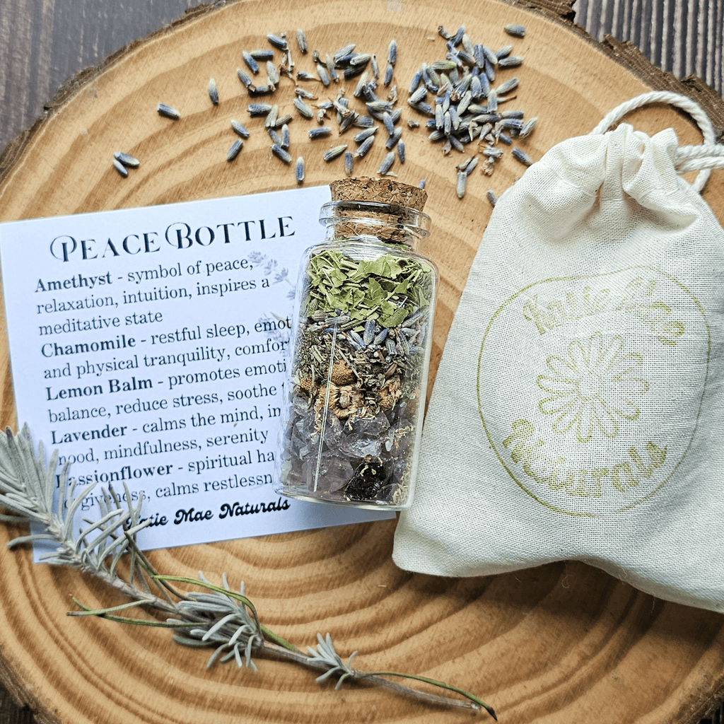 Peace Spell Bottle, Intention Setting for Relaxation and Calm - Collective Awakening