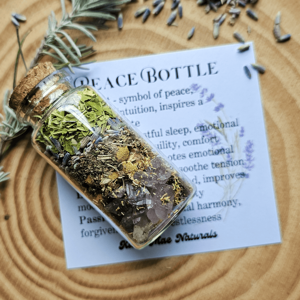 Peace Spell Bottle, Intention Setting for Relaxation and Calm - Collective Awakening