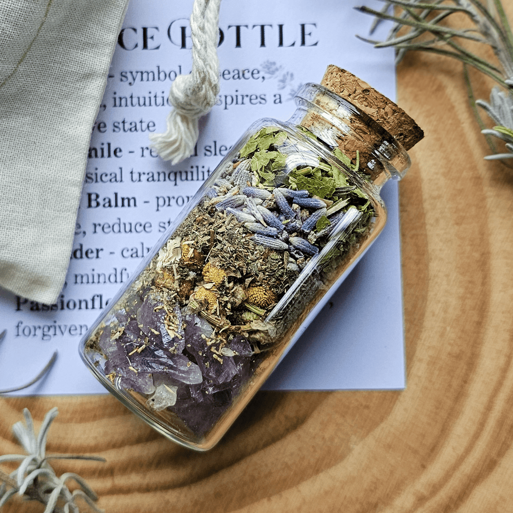 Peace Spell Bottle, Intention Setting for Relaxation and Calm - Collective Awakening