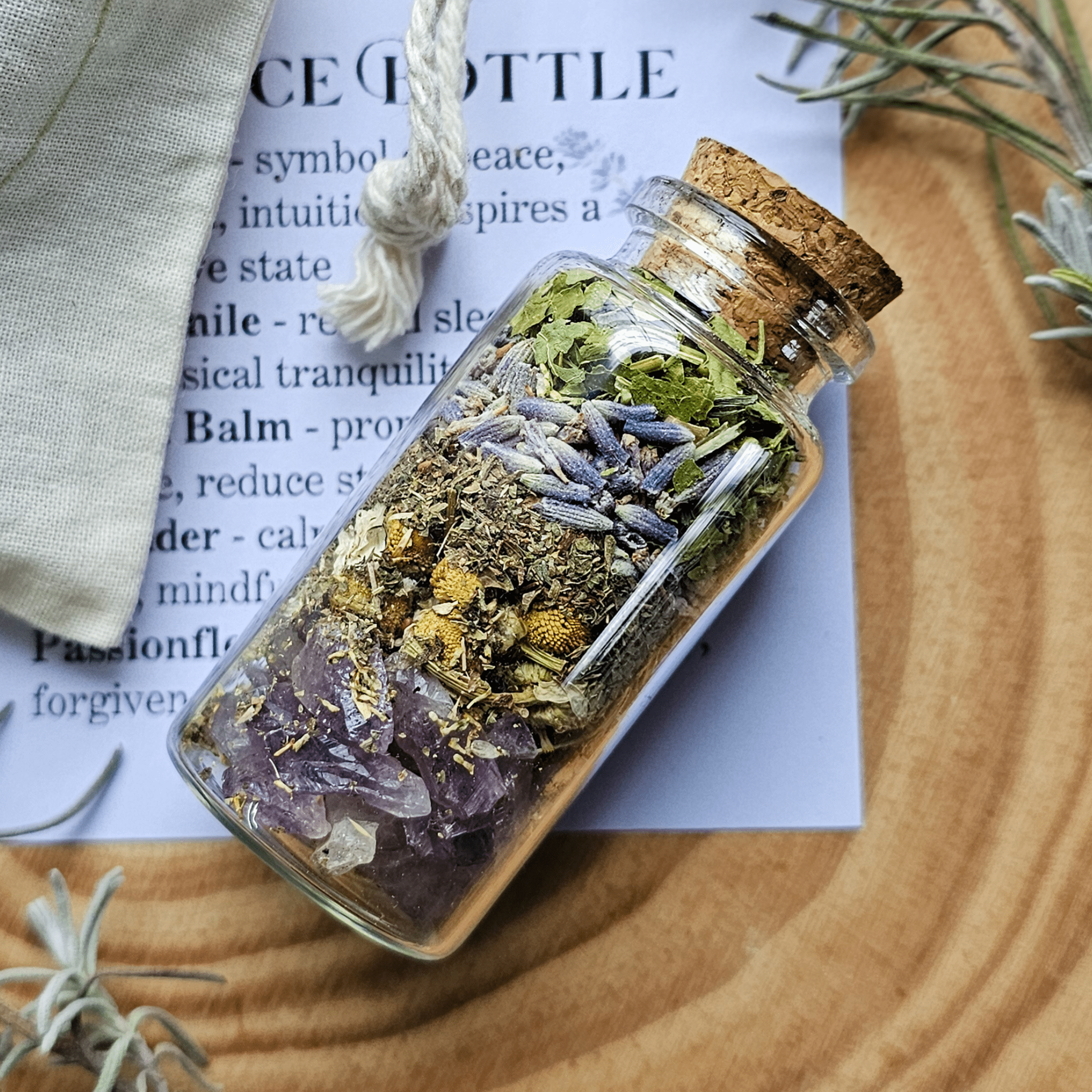 Peace Spell Bottle, Intention Setting for Relaxation and Calm - Collective Awakening