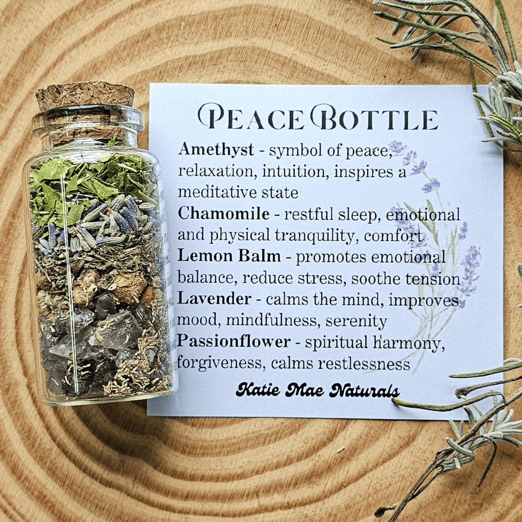 Peace Spell Bottle, Intention Setting for Relaxation and Calm - Collective Awakening