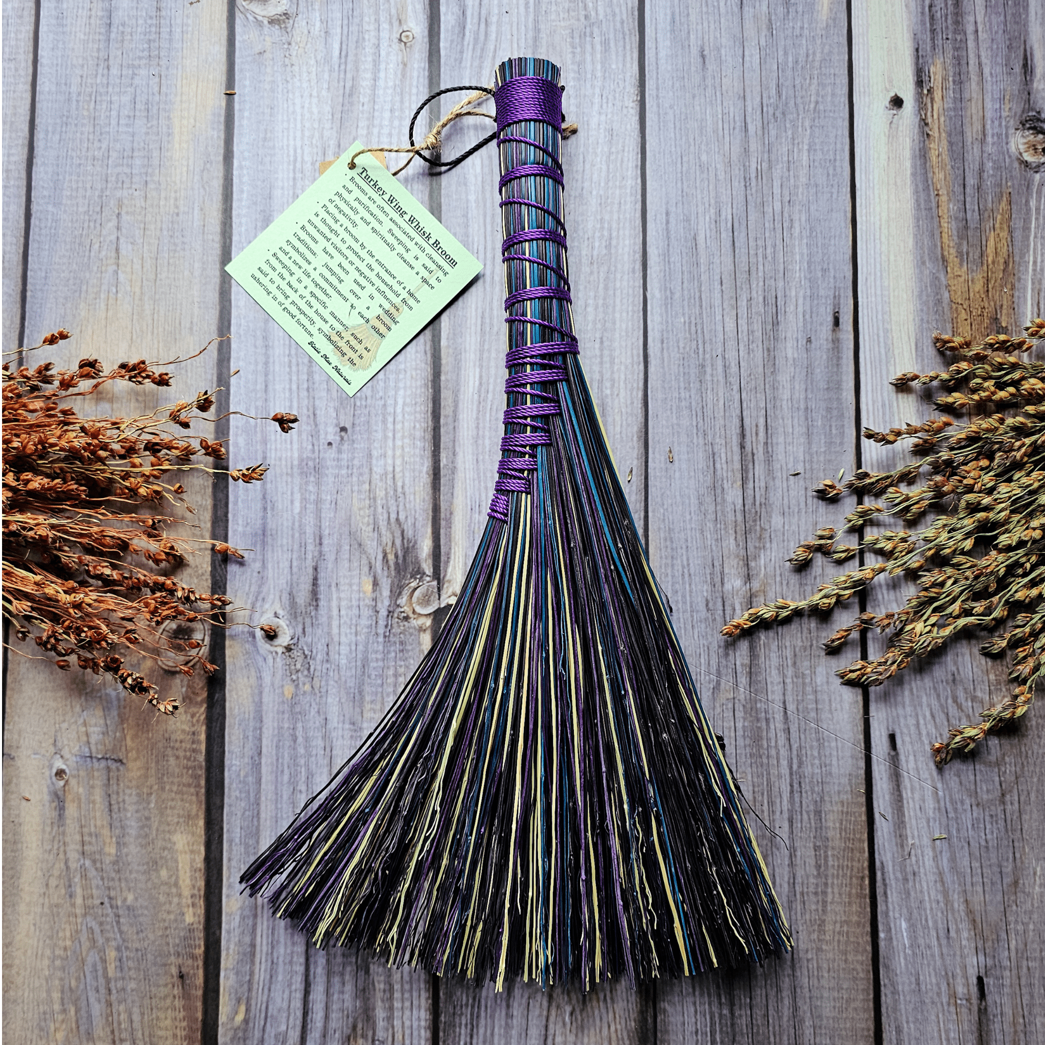 Turkey Wing Whisk Broom - Decorative Broom - Cottagecore Charm - Collective Awakening