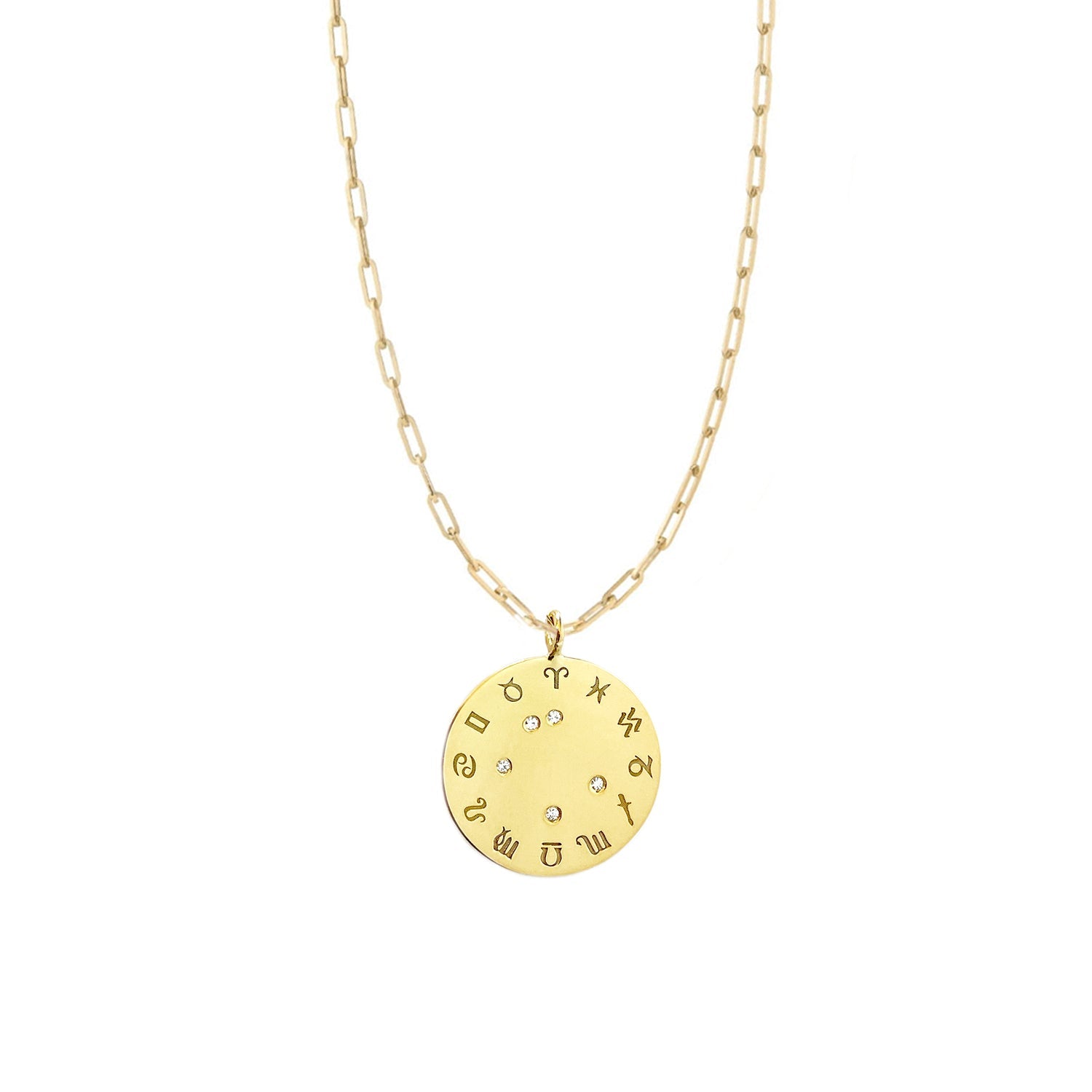 Zodiac Diamond Wheel Necklace - Collective Awakening