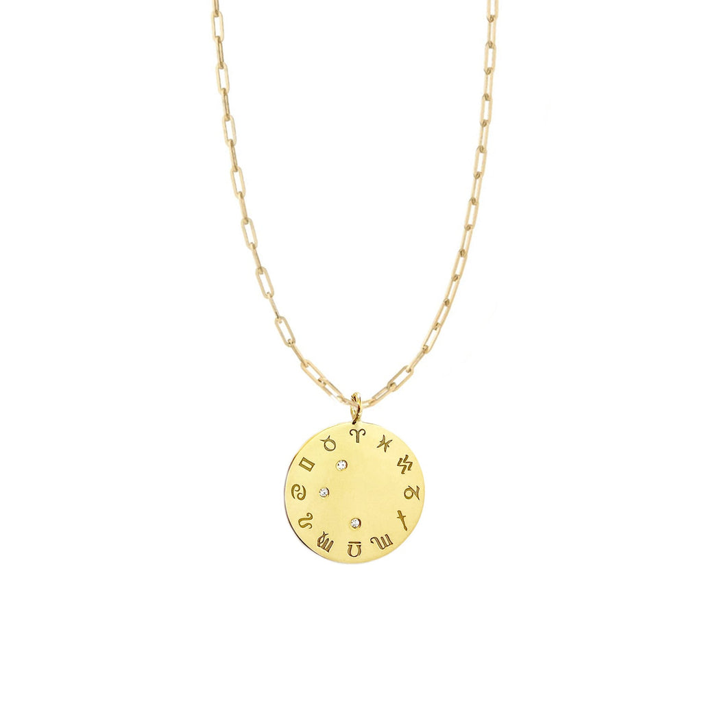 Zodiac Diamond Wheel Necklace - Collective Awakening