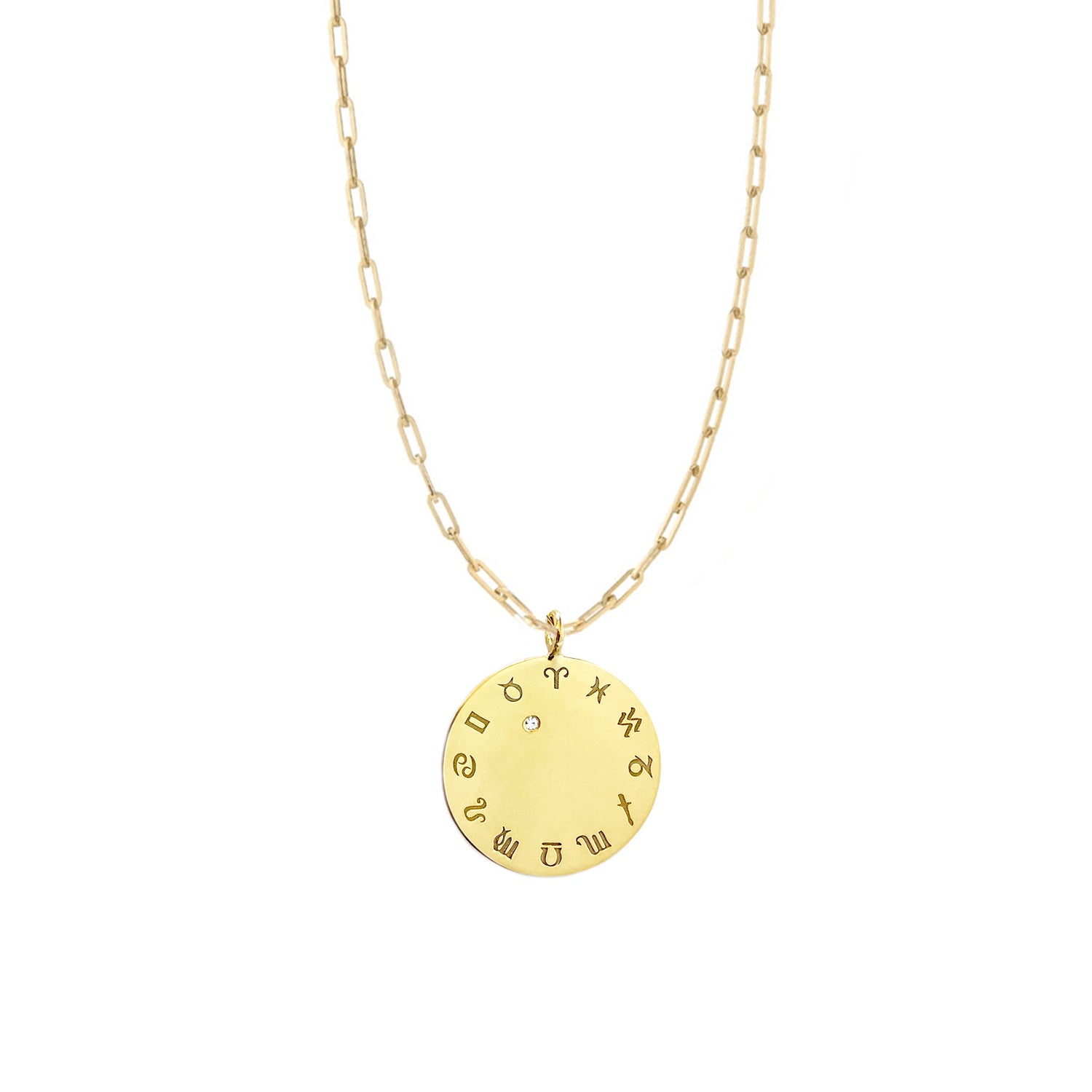 Zodiac Diamond Wheel Necklace - Collective Awakening