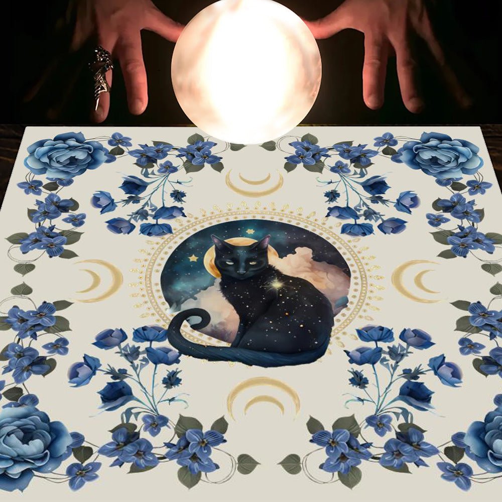 Tarot Tablecloth Cloth Cushion Tarot Moon Sun Lucky Tree Flannel Tablecloth - Collective Awakening