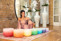 7 Chakra Color Quartz Crystal Singing Bowl Set (8" - 14") - Collective Awakening