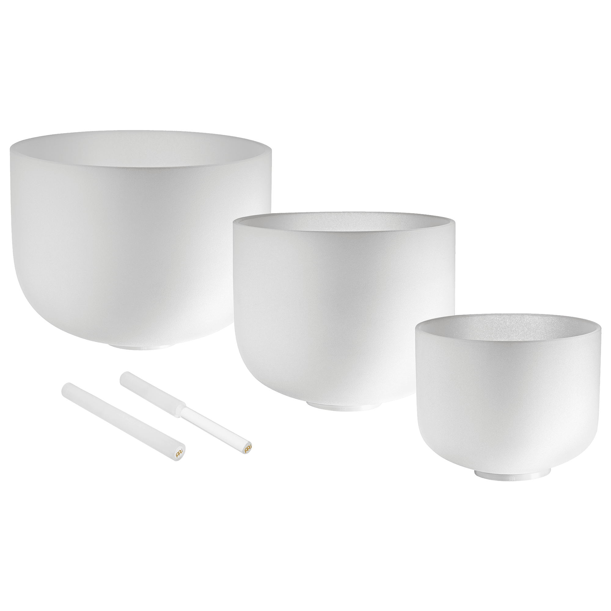 432 Hz Crystal Singing Bowls 8” F4, 10” D4, 12” C4 - Pure Harmony Set - Collective Awakening