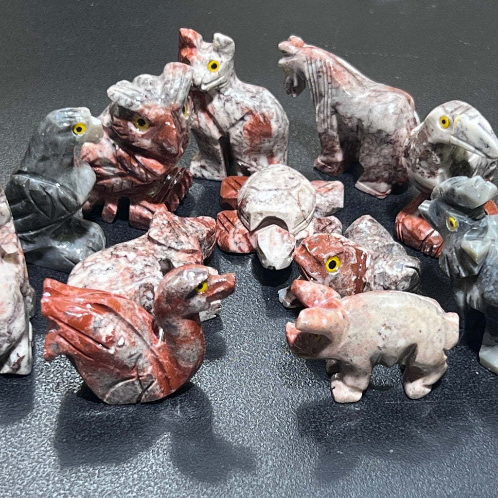 Small Soapstone Animals Carvings (Packs of 10) Wholesale Miniatures - Collective Awakening