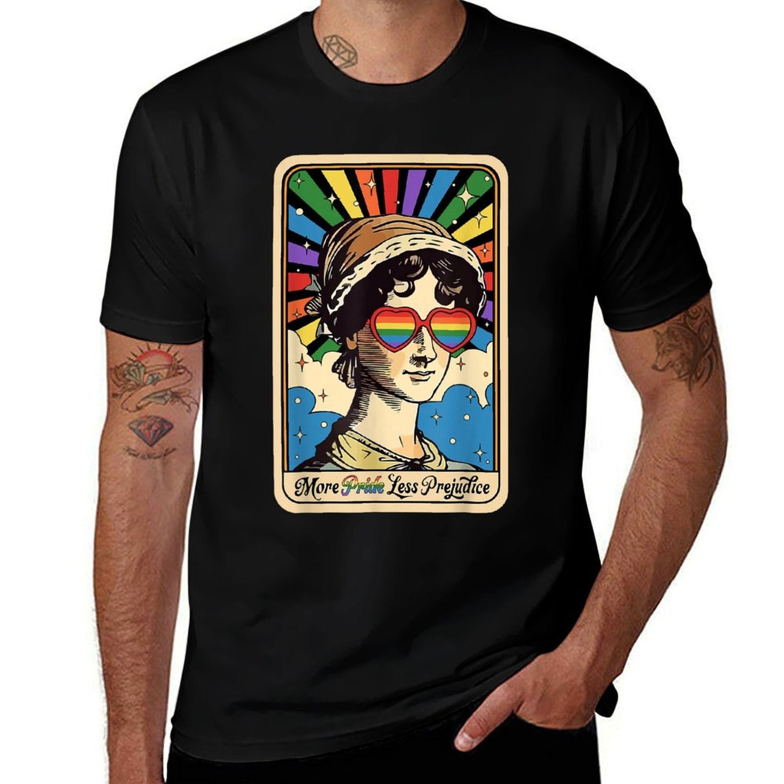 More Pride Less Prejudice LGBT Rights Tarot Card Soft T-Shirt - Collective Awakening