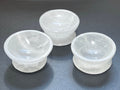 Selenite Satin Spar Crystal Bowl with Pedestal Carving - Collective Awakening