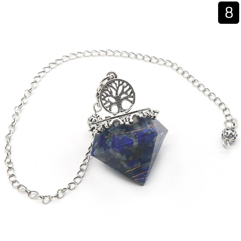 Natural Crystal Resin Crushed Stone Diamond Pendulum - Collective Awakening