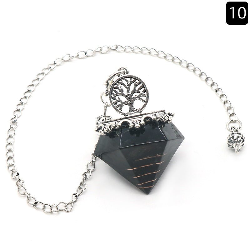 Natural Crystal Resin Crushed Stone Diamond Pendulum - Collective Awakening