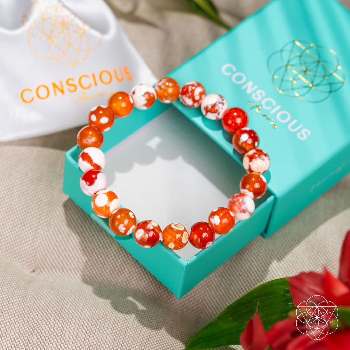 Feminine Force – Carnelian Orca Agate Bracelet - Collective Awakening