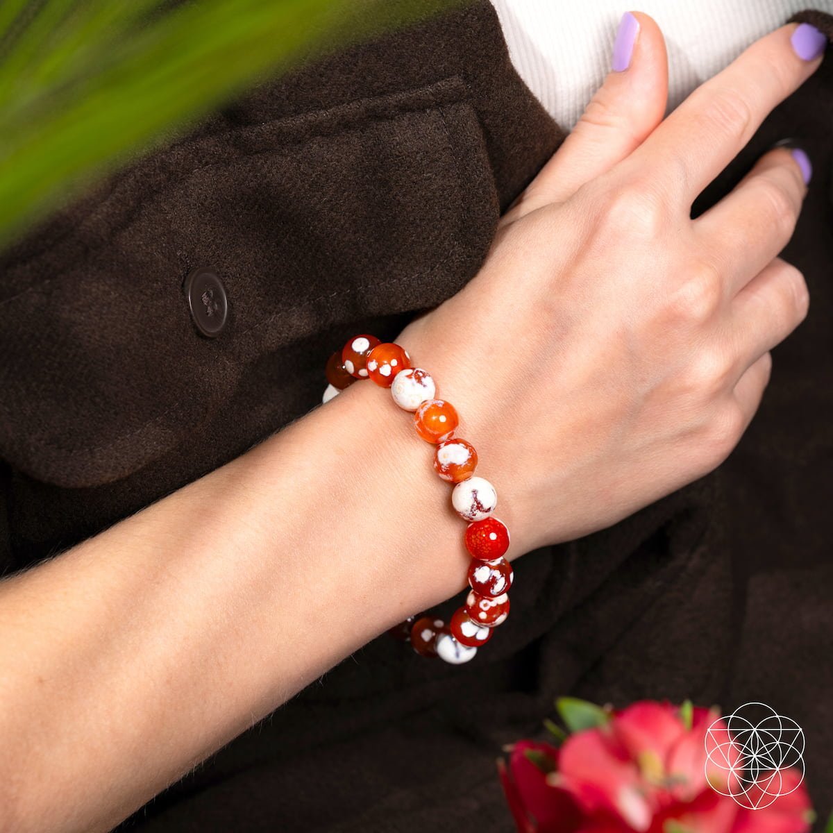 Feminine Force – Carnelian Orca Agate Bracelet - Collective Awakening