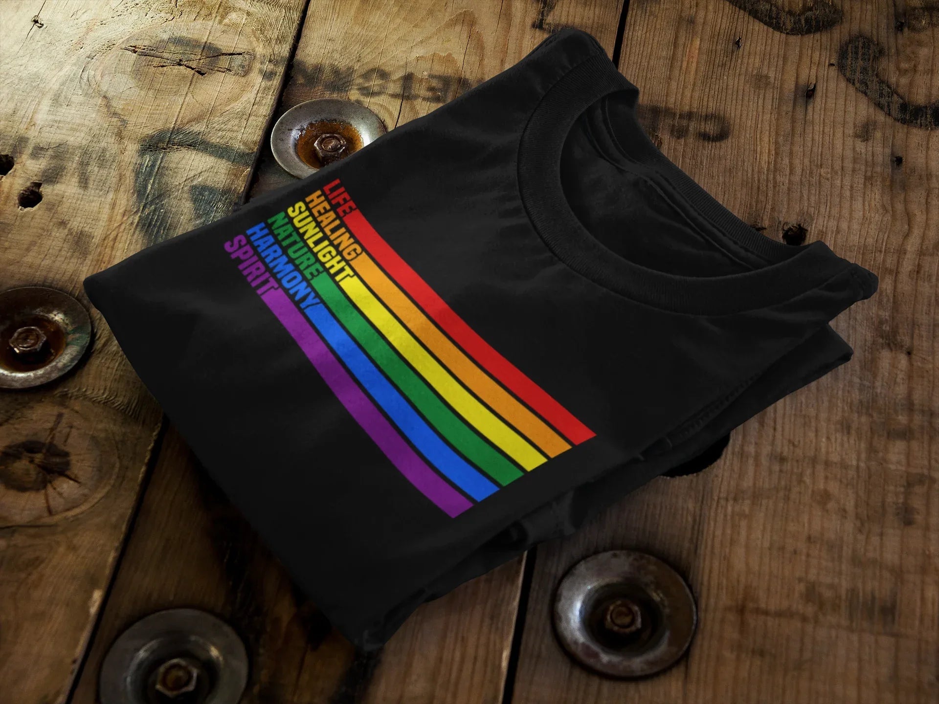 Pride Flag Color Meanings Graphic Tee - Collective Awakening