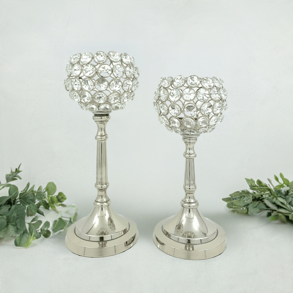 Vibhsa Hurricane Set of 2 Crystal Candle Holder - Collective Awakening