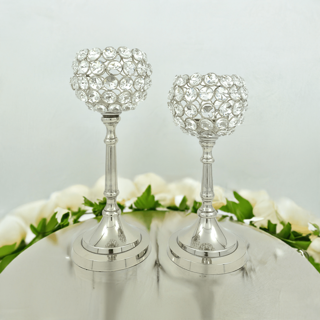 Vibhsa Hurricane Set of 2 Crystal Candle Holder - Collective Awakening