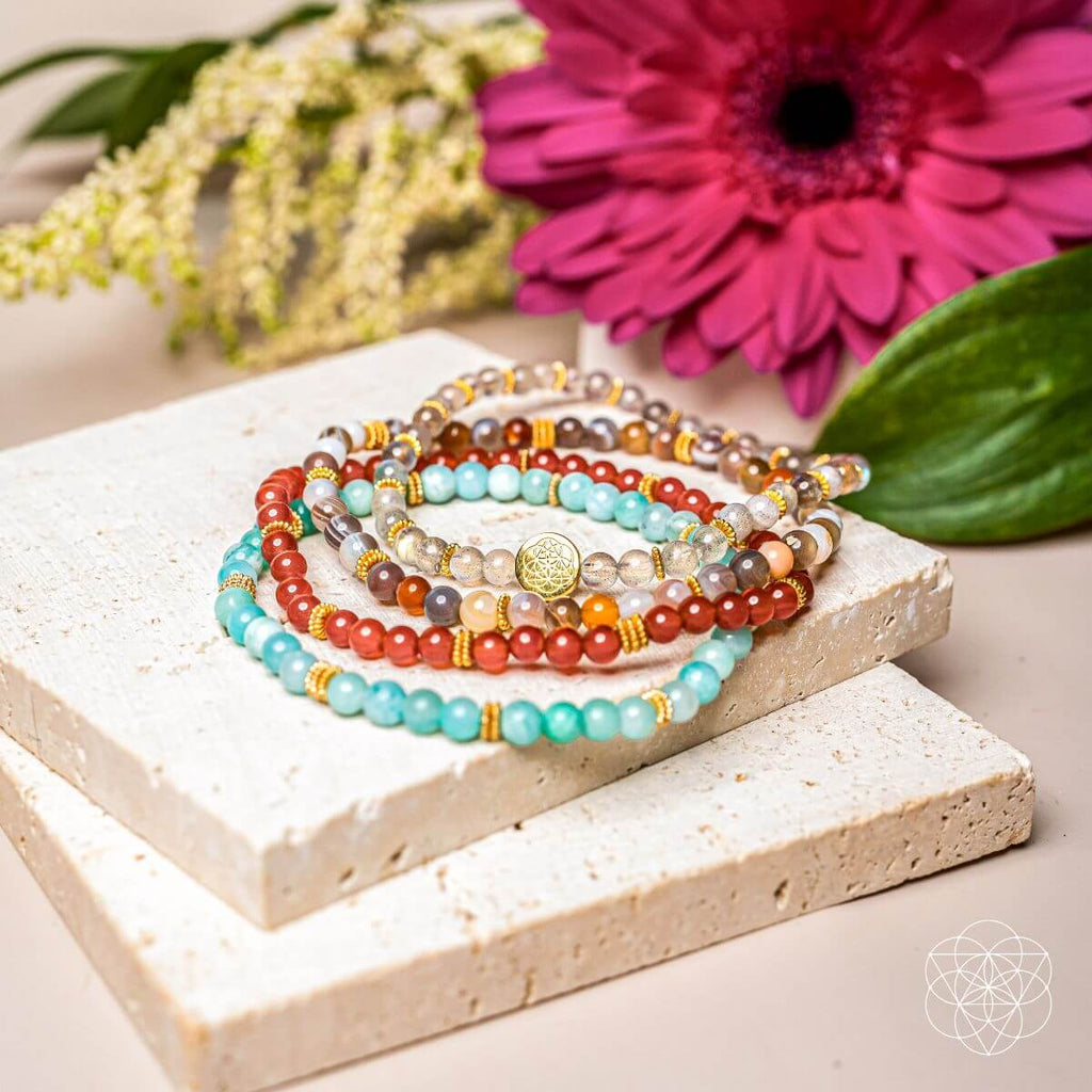 I Am Healthy: Mind, Body & Spirit Restoration Bracelet Pack of 4 - Collective Awakening