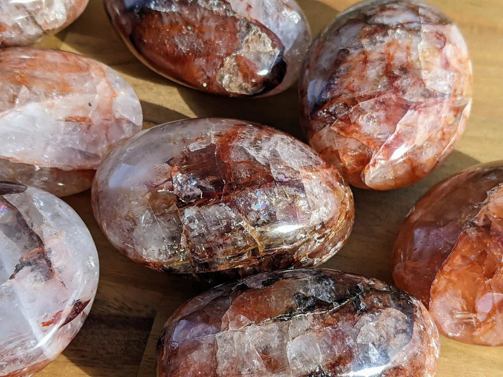 Fire Quartz Palm Stones - Collective Awakening