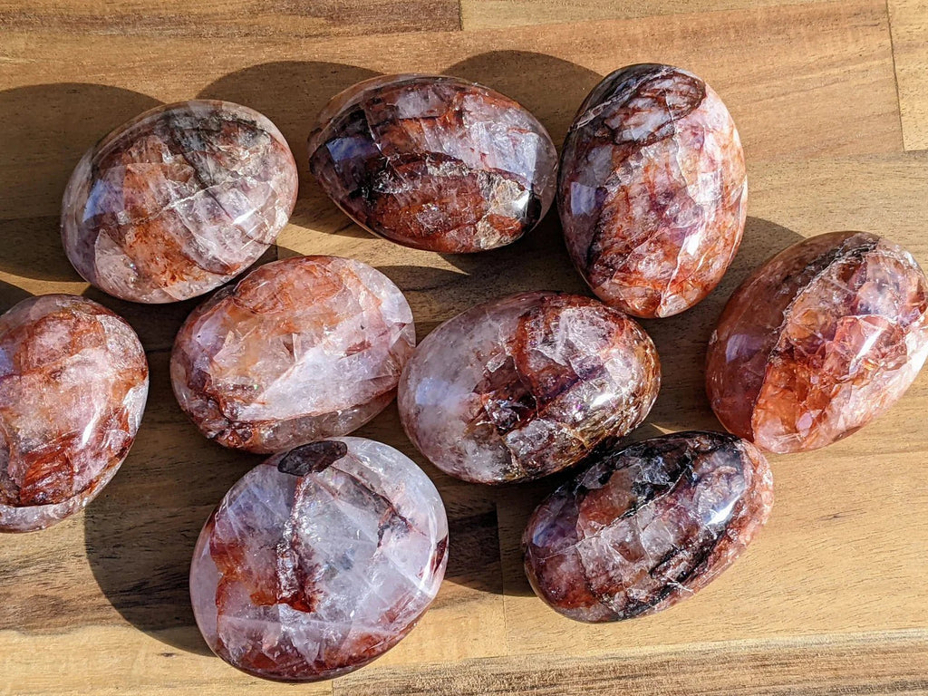 Fire Quartz Palm Stones - Collective Awakening