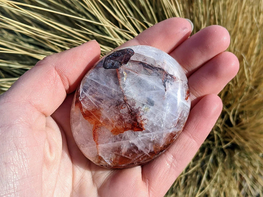 Fire Quartz Palm Stones - Collective Awakening
