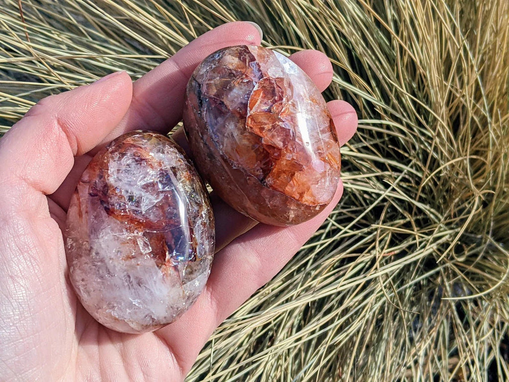 Fire Quartz Palm Stones - Collective Awakening