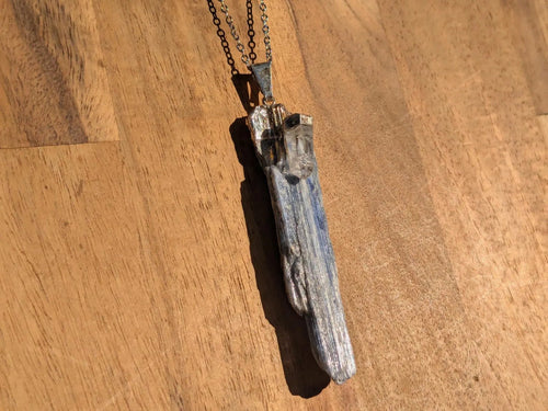 Blue Kyanite + Clear Quartz Necklace - Collective Awakening