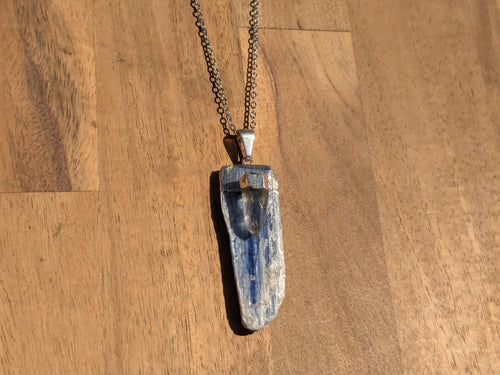 Blue Kyanite + Clear Quartz Necklace - Collective Awakening
