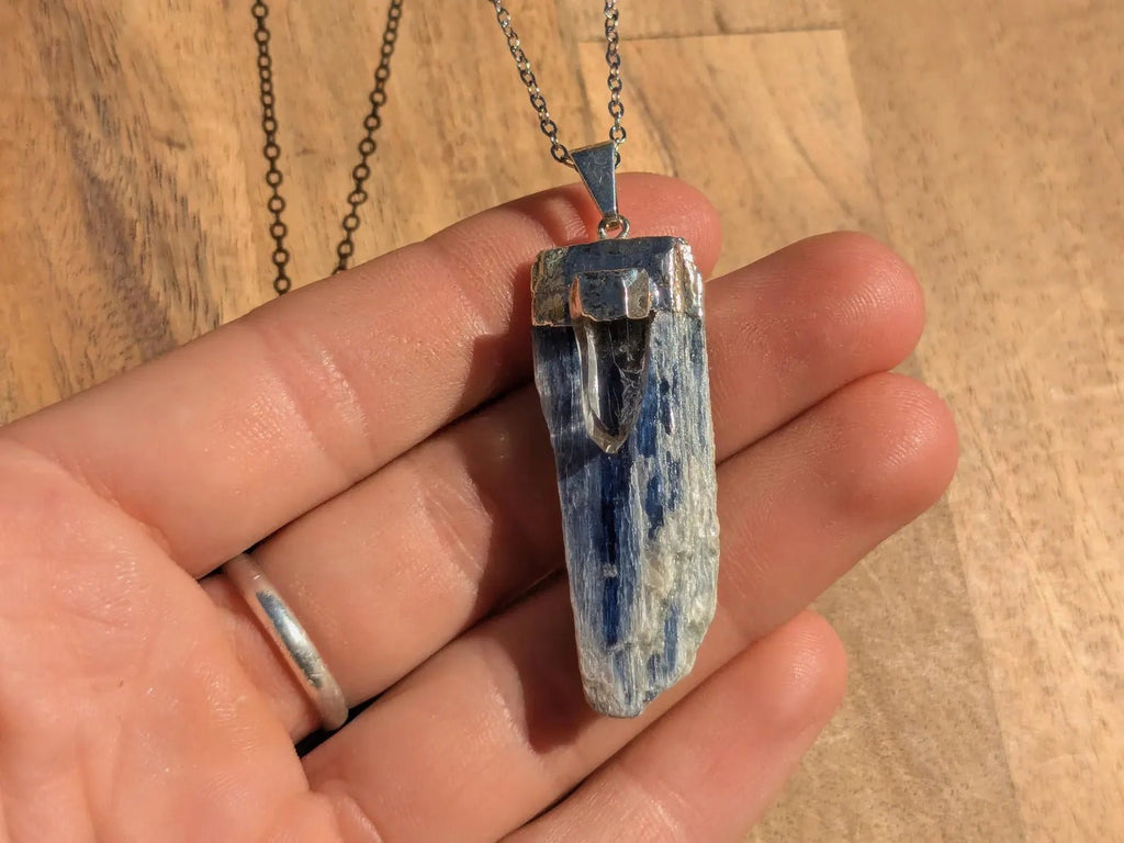 Blue Kyanite + Clear Quartz Necklace - Collective Awakening