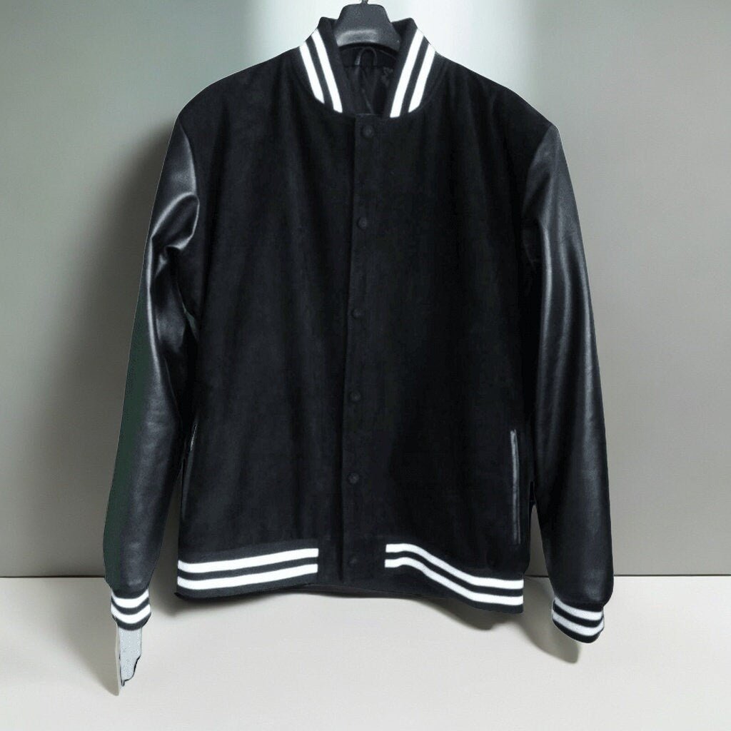 Handmade Love is Love LGBTQ Varsity Jacket With Leather Sleeves! "Pride Jacket" - A LGBTQ Handmade Leather Jacket Celebrating Diversity - Collective Awakening