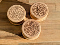 Wooden Herb Grinder with Pentacle Engraving - Collective Awakening