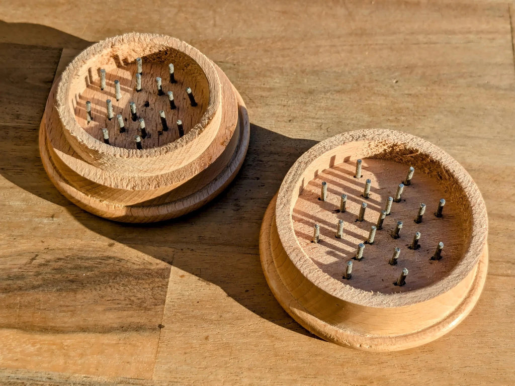 Wooden Herb Grinder with Pentacle Engraving - Collective Awakening