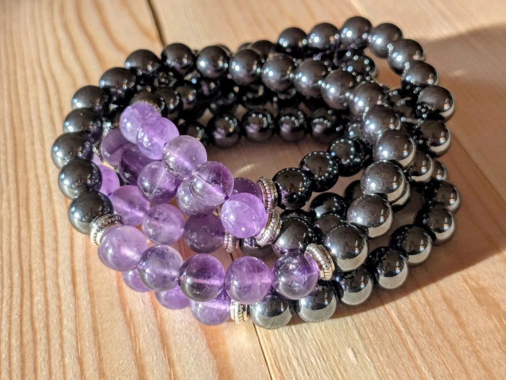 Amethyst & Hematite Stretch Bracelets - Collective Awakening