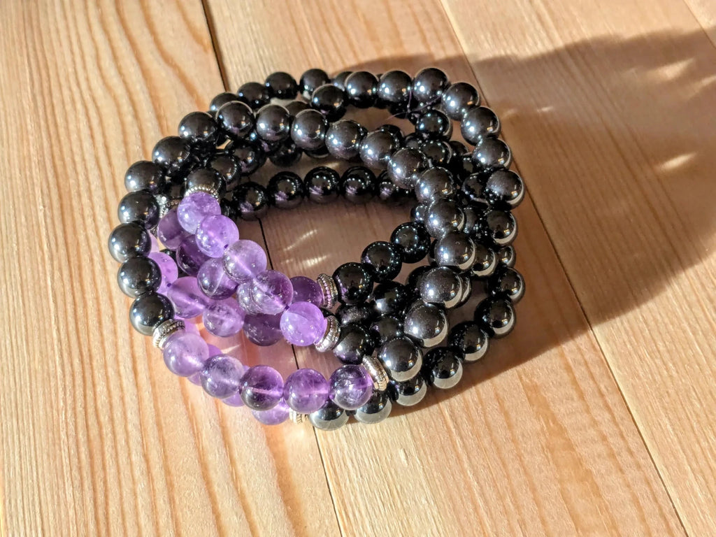 Amethyst & Hematite Stretch Bracelets - Collective Awakening
