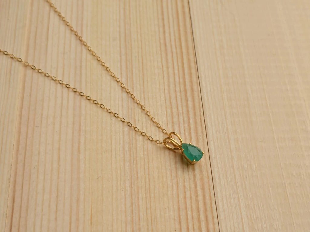 14k Gold Filled Genuine Emerald Necklace - Collective Awakening