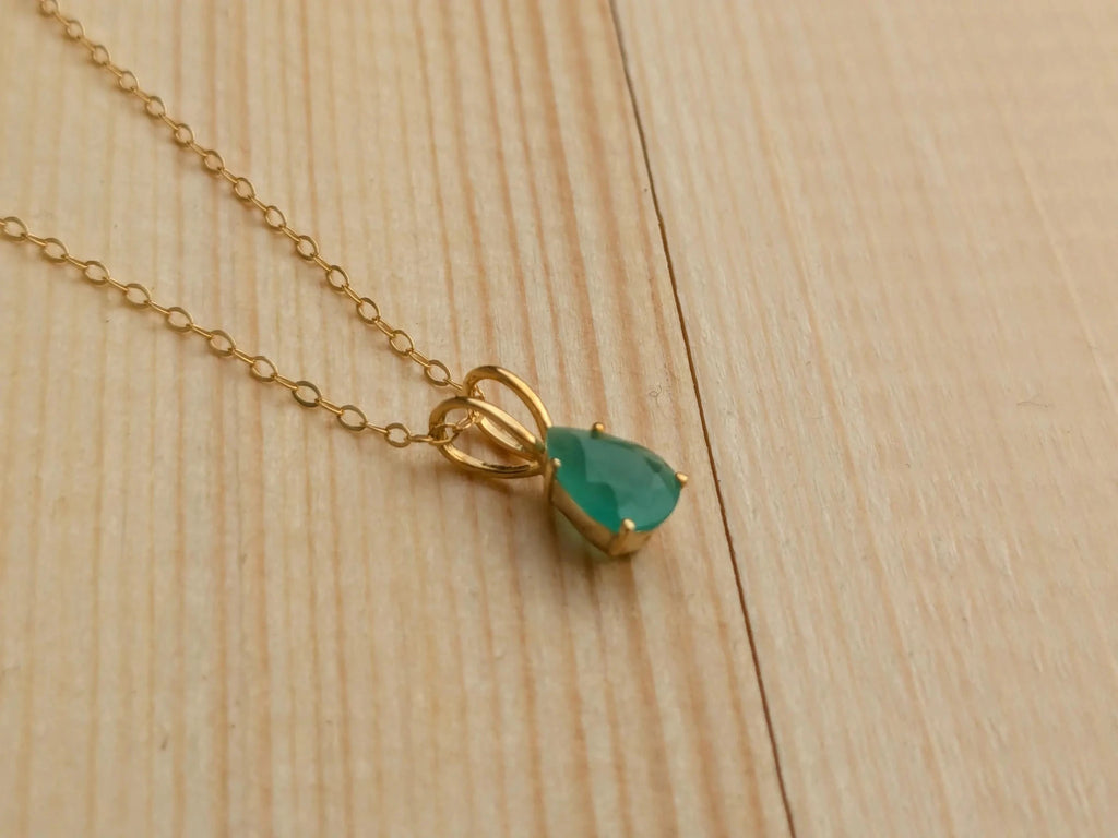 14k Gold Filled Genuine Emerald Necklace - Collective Awakening