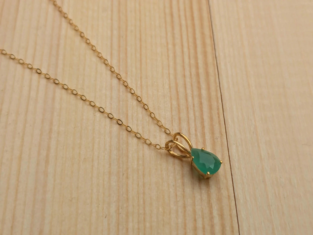 14k Gold Filled Genuine Emerald Necklace - Collective Awakening