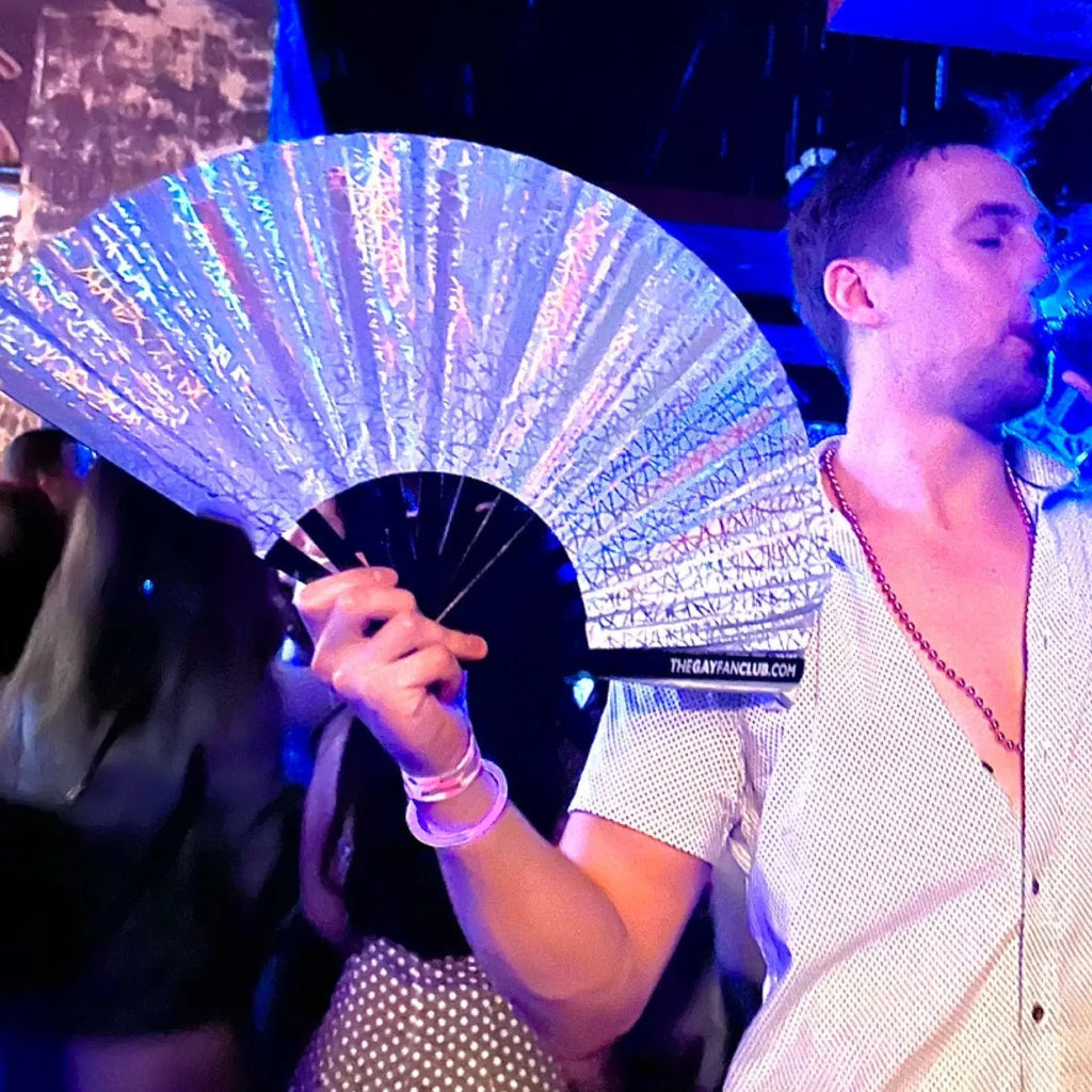 Discoteca Metallic Reflective Hand Fan - Collective Awakening