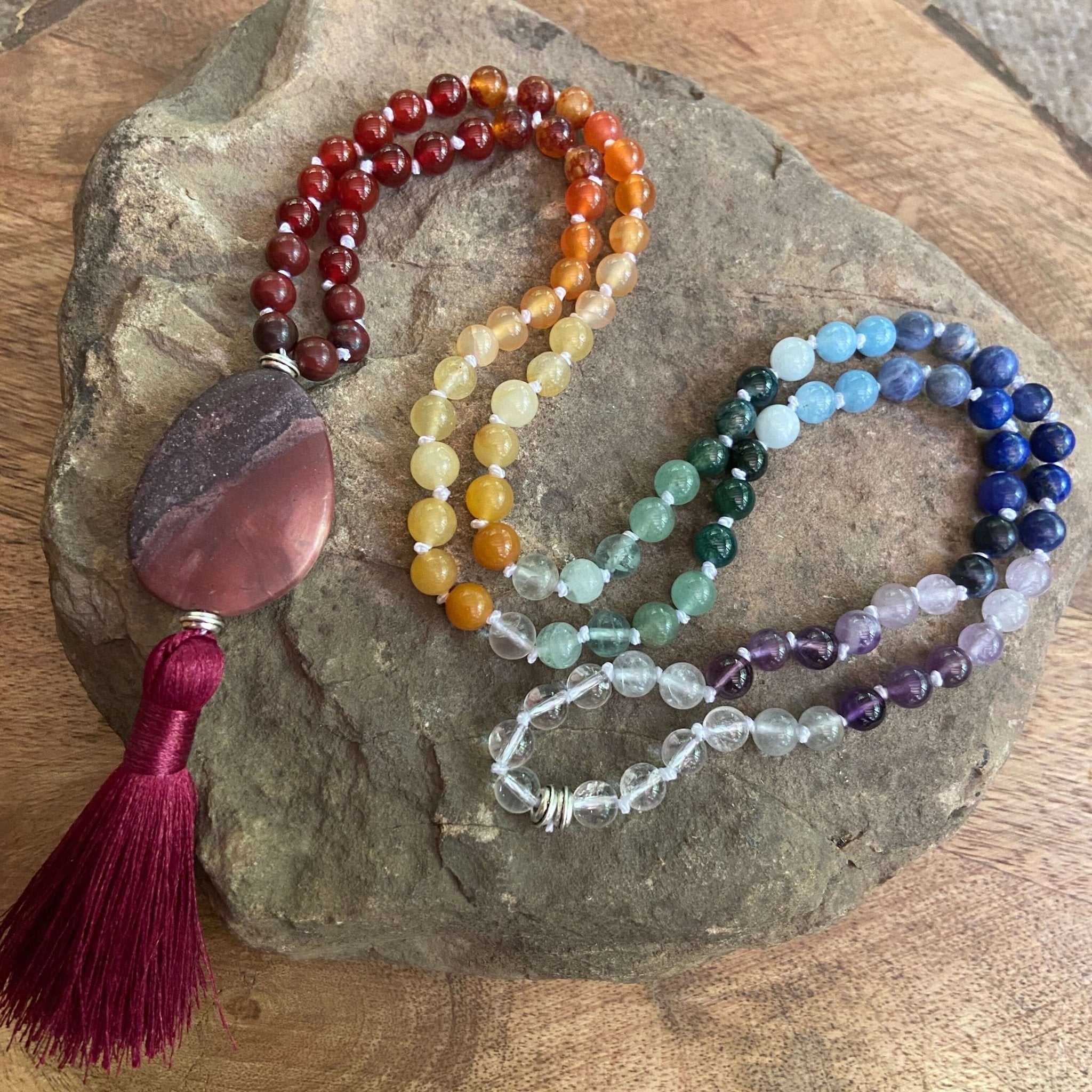 Rainbow Meditation Mala – 108 Beads for Chakra Alignment & Energy Flow - Collective Awakening