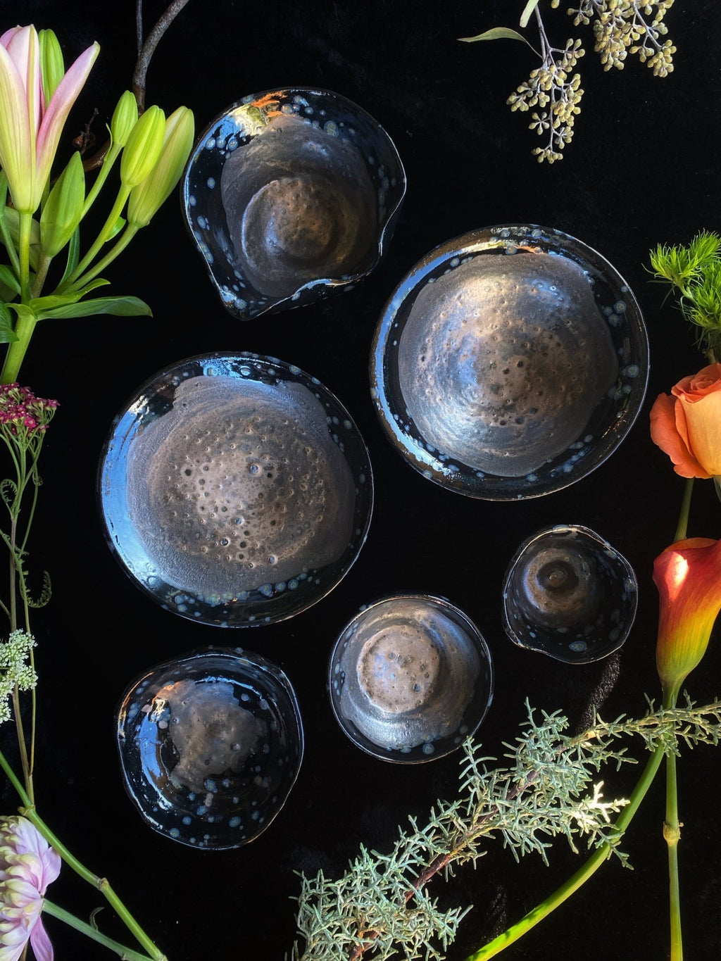 Abalone Luster Glazed Ceramic Bowls and Scrying Vessels - Collective Awakening